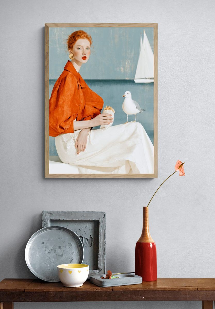 Seaside Muse Fashion Print. — room view 3