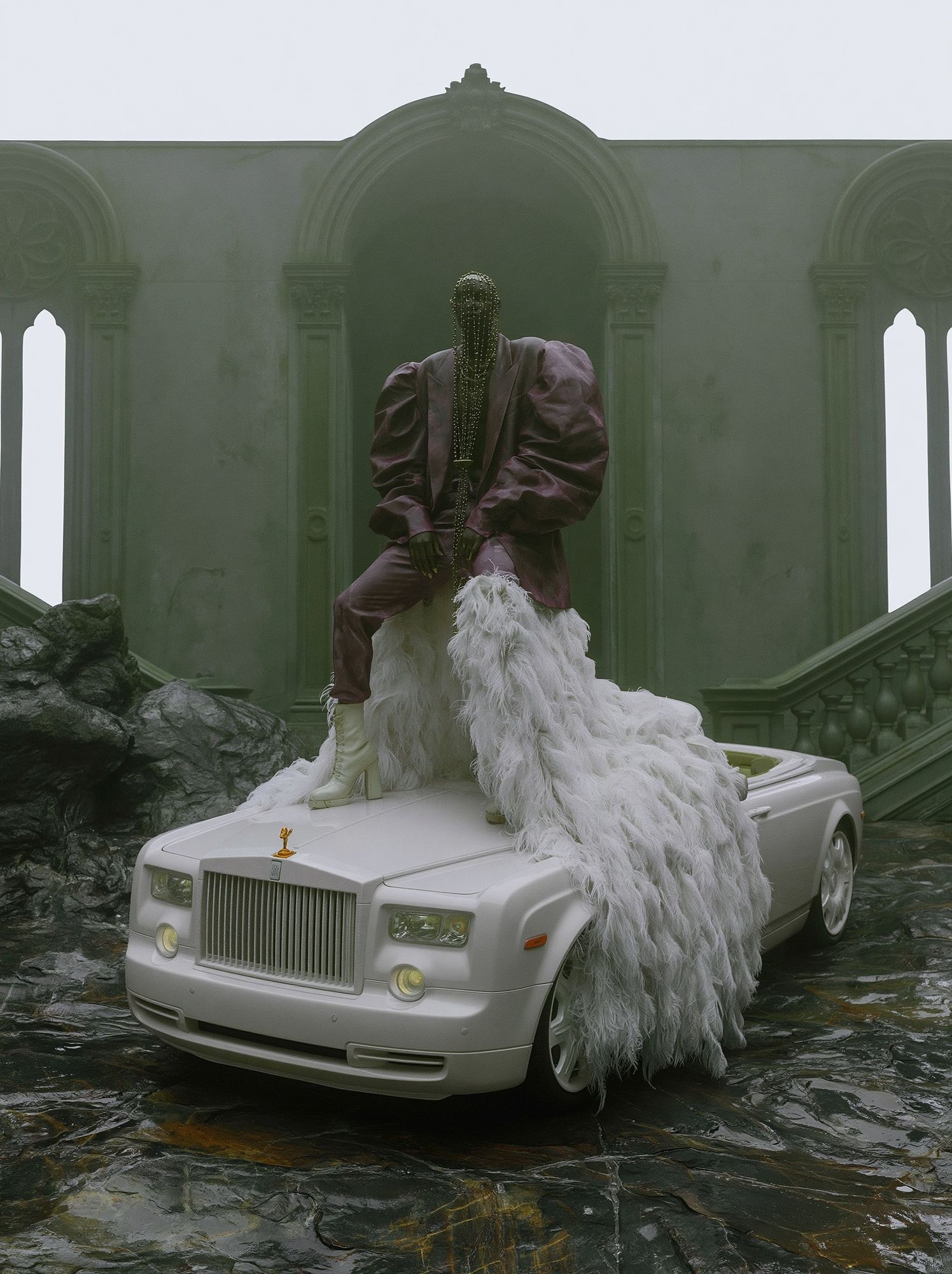 Surreal Luxury Car Portrait Poster. poster — fine-art art