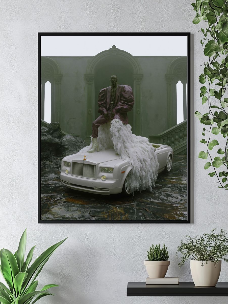 Surreal Luxury Car Portrait Poster. — room view 4