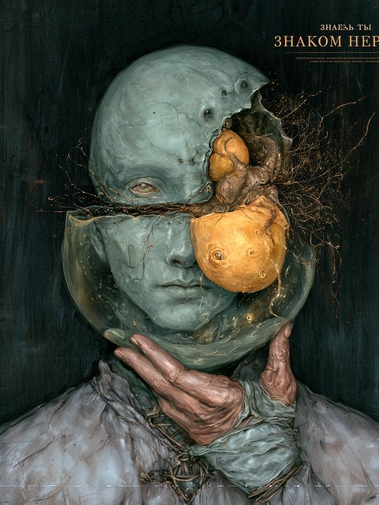 Surreal Fragmented Face Print. poster — fine-art art