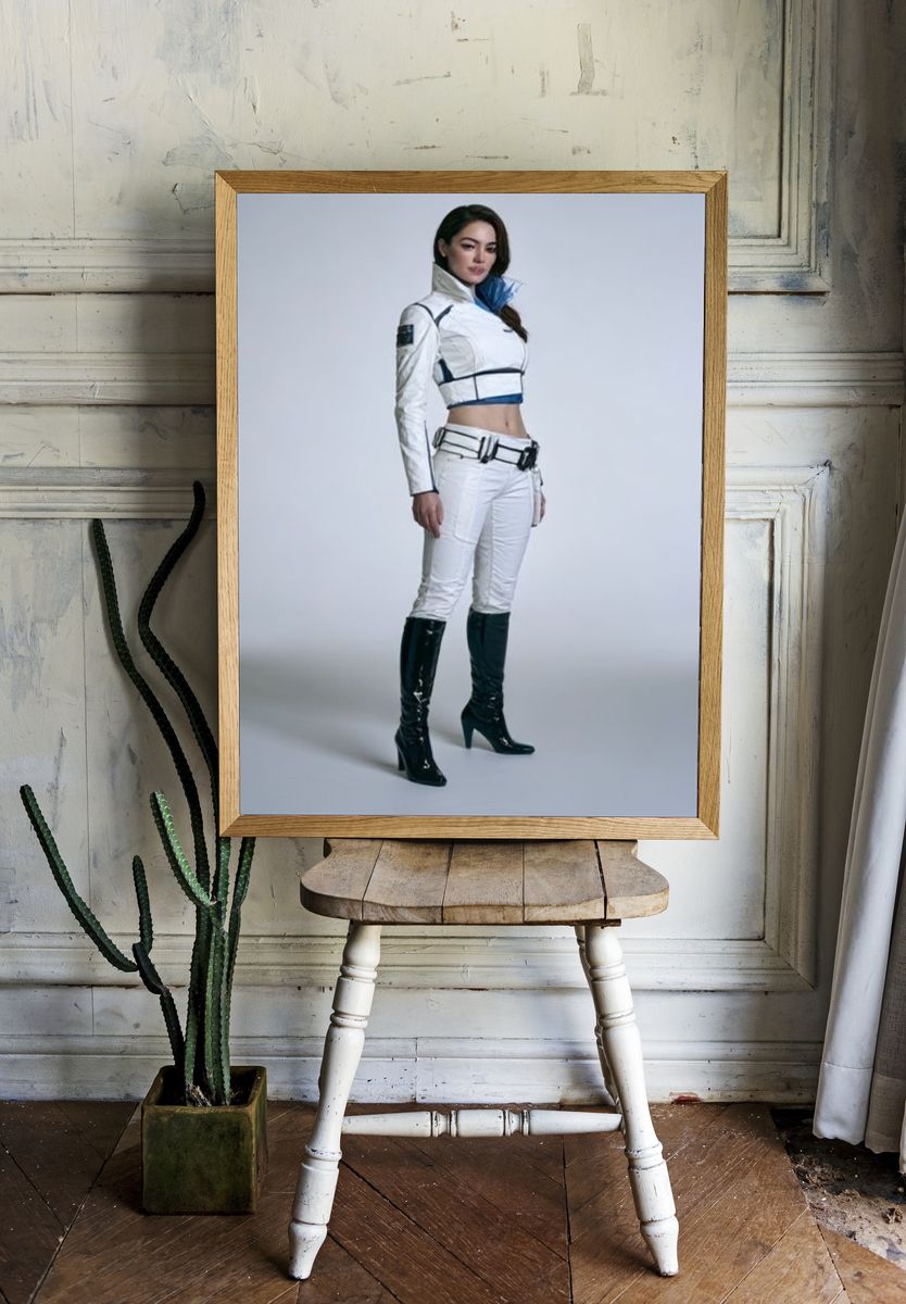 Futuristic Fashion Portrait Poster. — room view 1