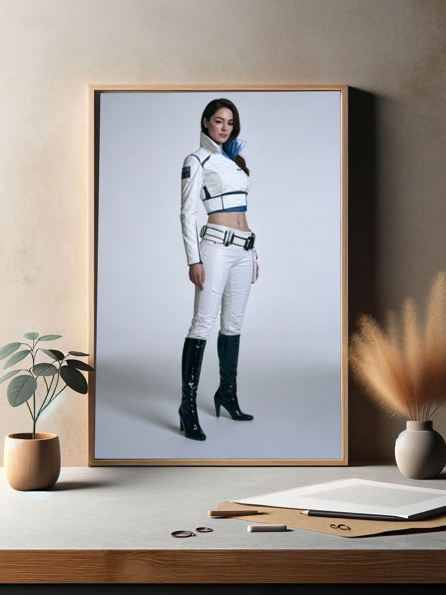 Futuristic Fashion Portrait Poster. — room view 2
