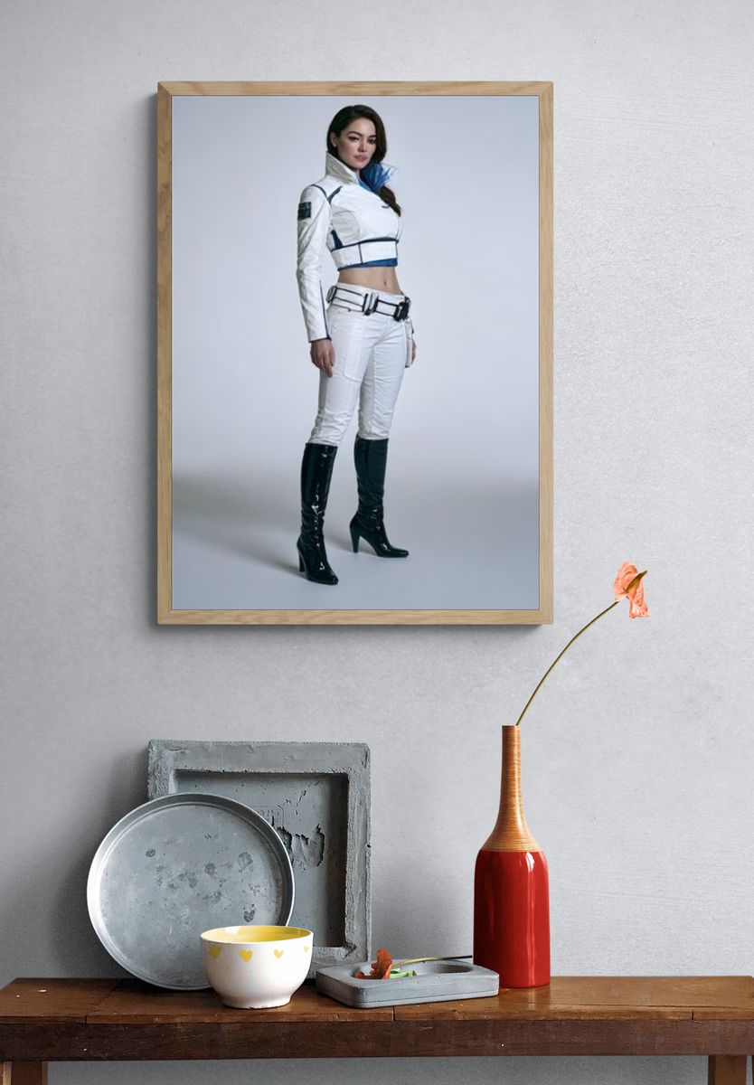 Futuristic Fashion Portrait Poster. — room view 3