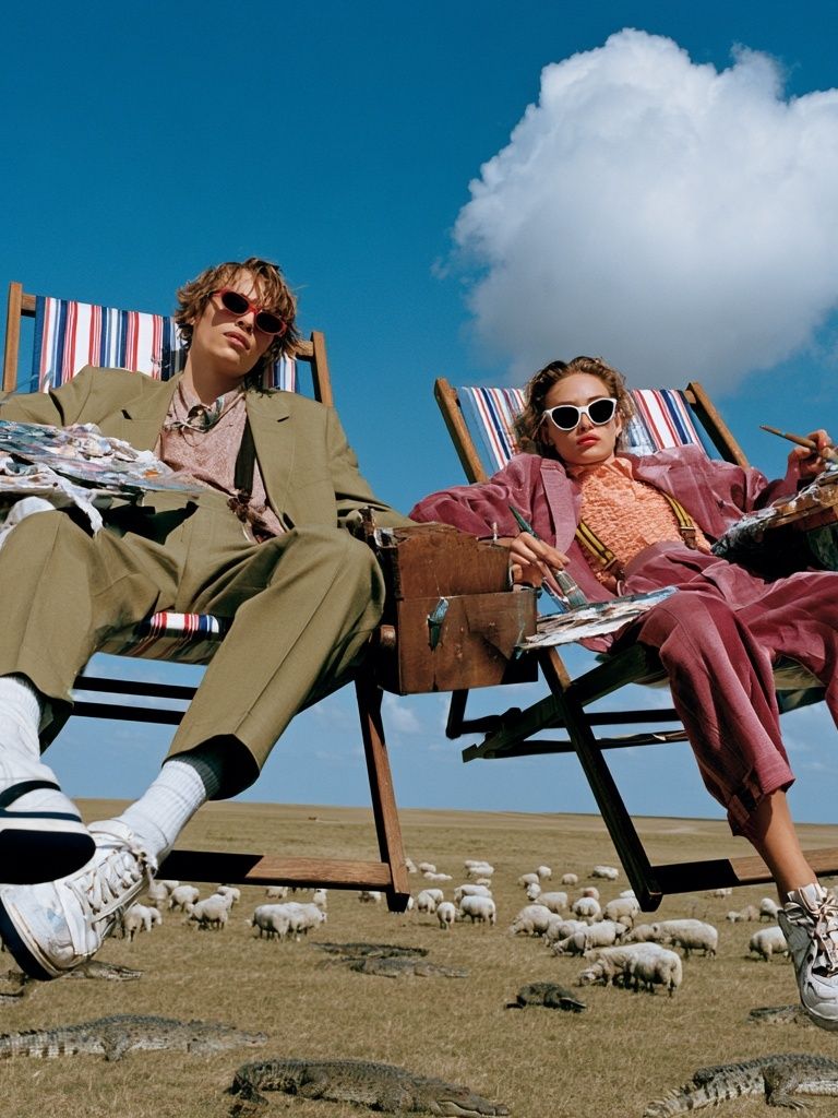 Surreal Fashion Picnic Poster. poster — photography art