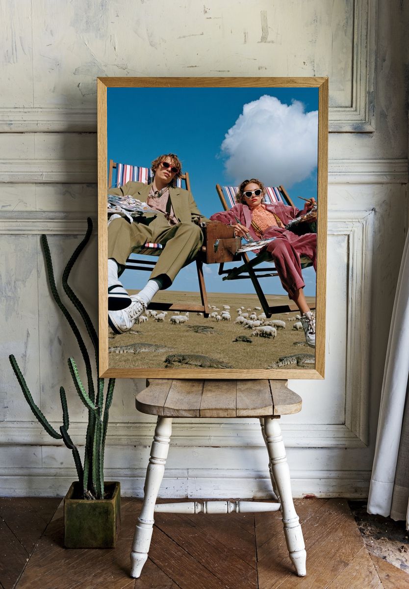 Surreal Fashion Picnic Poster. — room view 1