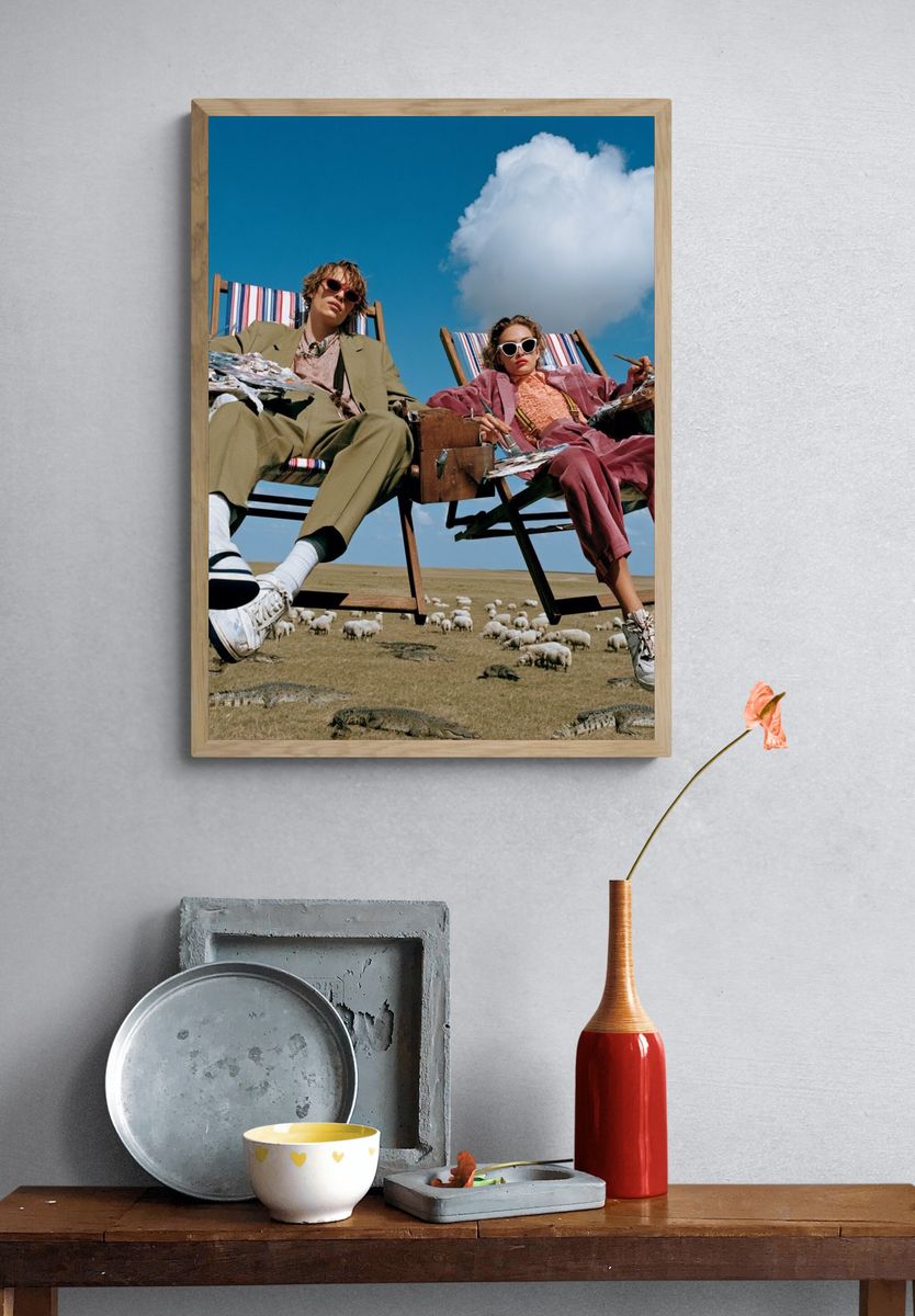 Surreal Fashion Picnic Poster. — room view 3