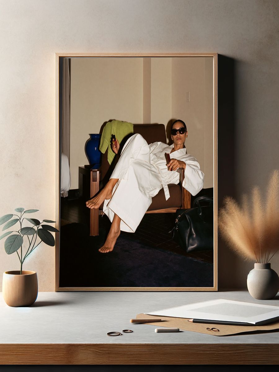 Editorial Fashion Portrait Poster. — room view 2