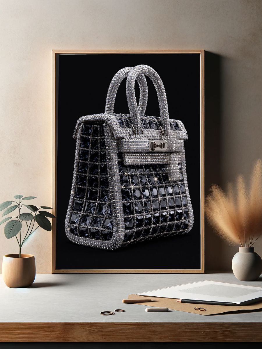 Diamond Handbag Fashion Print. — room view 2