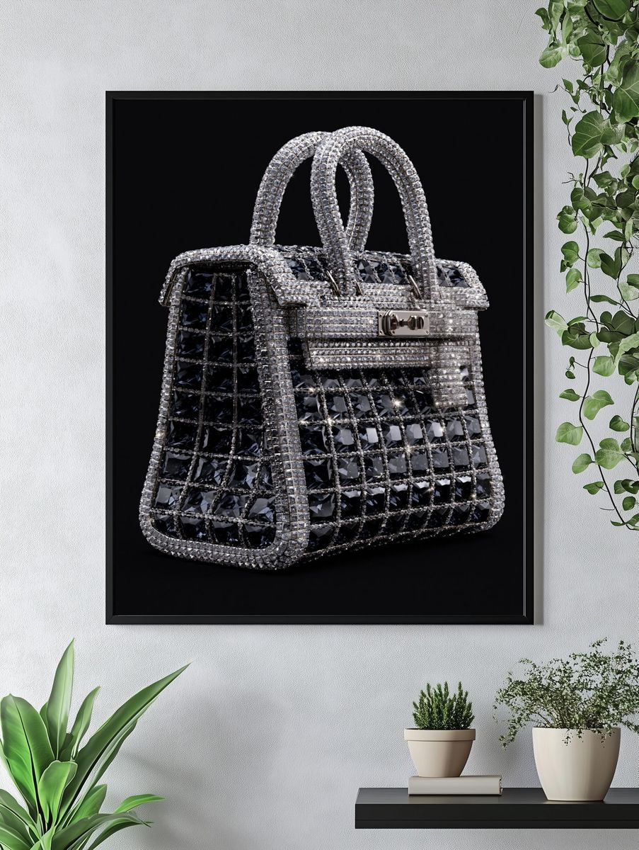 Diamond Handbag Fashion Print. — room view 4
