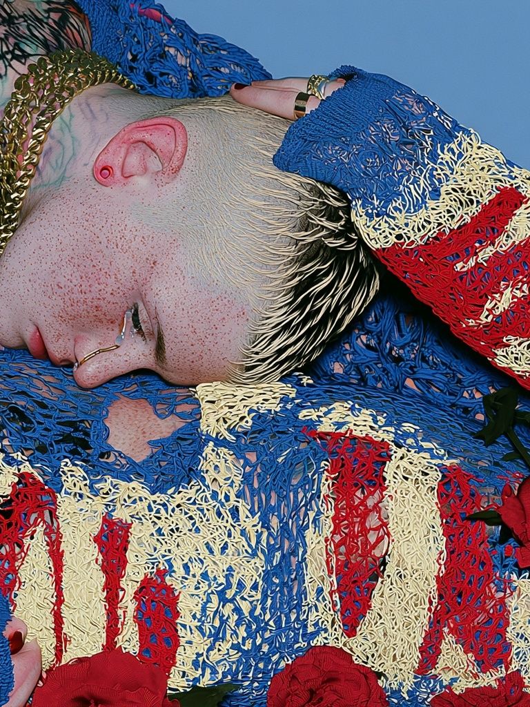 Textured Portrait Fashion Print. poster — fashion art