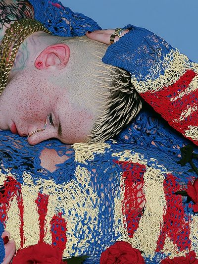 Textured Portrait Fashion Print. poster