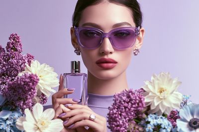 Purple Beauty Portrait Print. poster