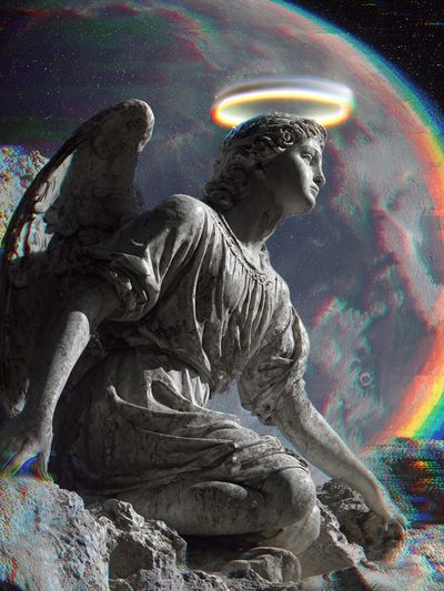 Celestial Angel Surrealism Poster. poster print