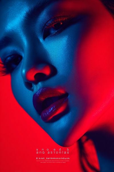 Neon Portrait Fashion Poster.
