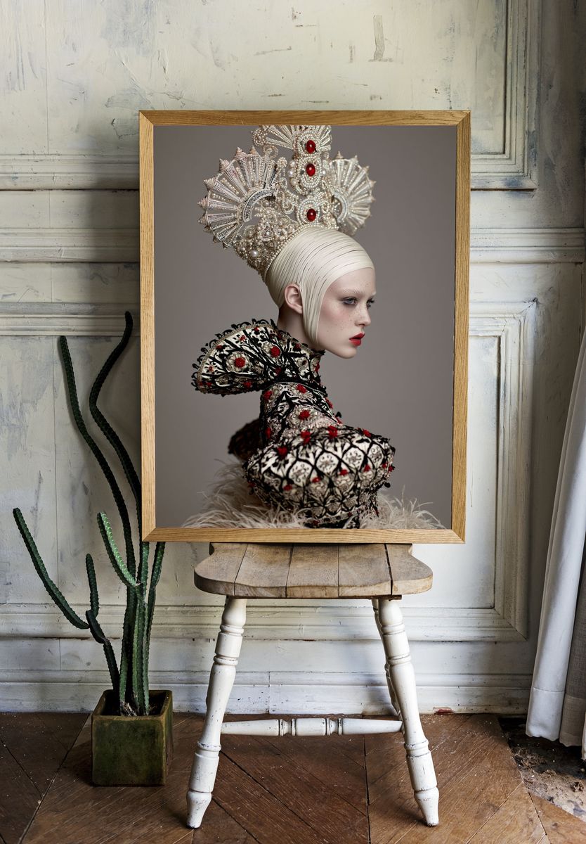 Avant-Garde Fashion Portrait Print. — room view 1