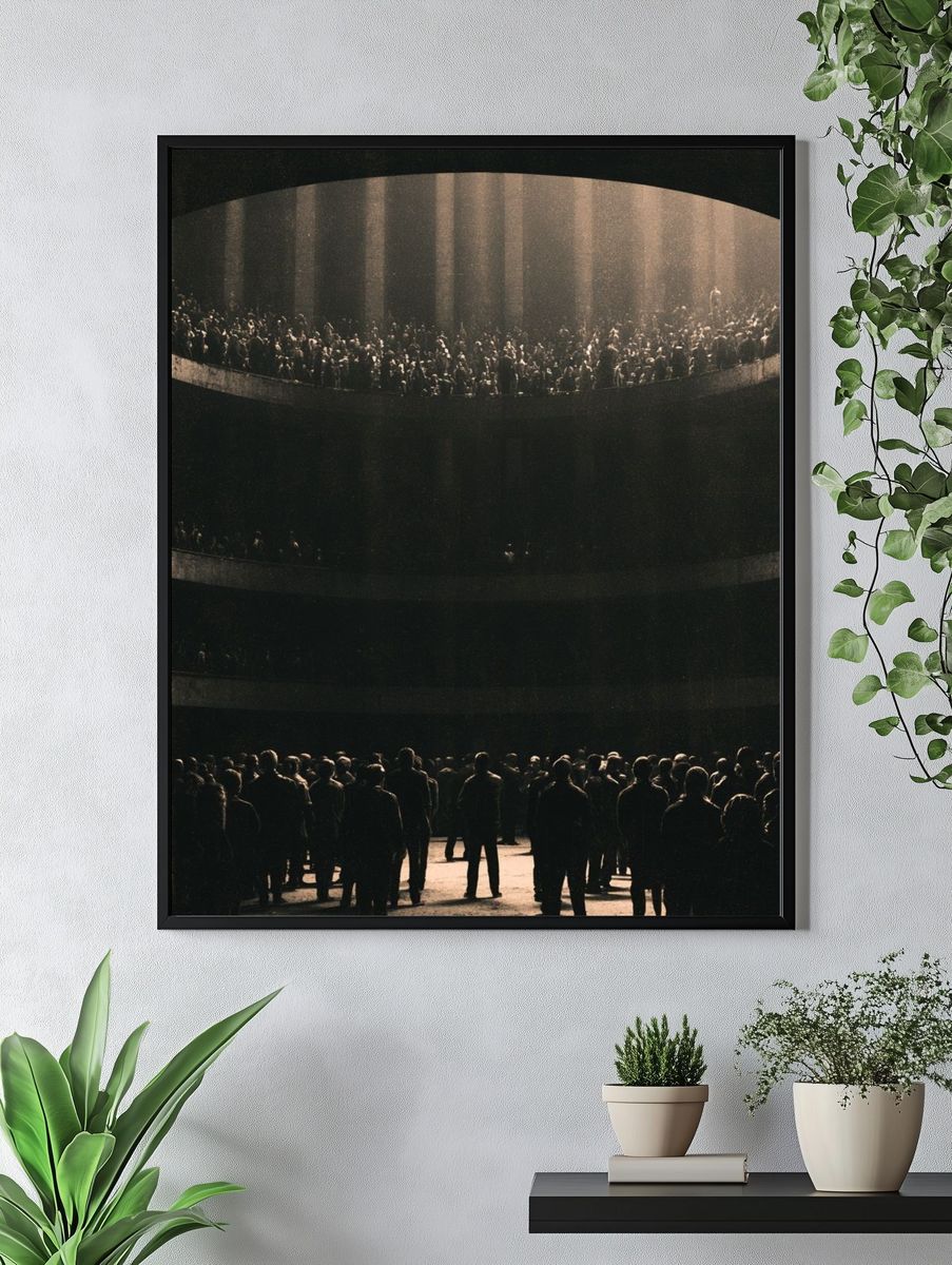 Crowded Atrium — Surreal Print. — room view 4