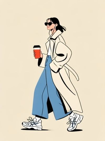 Fashion Walk Illustration Poster. poster
