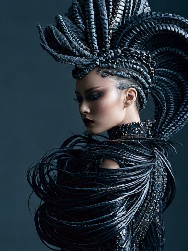 Avant-Garde Fashion Portrait Poster. poster detail