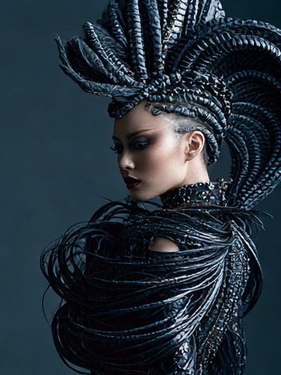 Avant-Garde Fashion Portrait Poster. poster