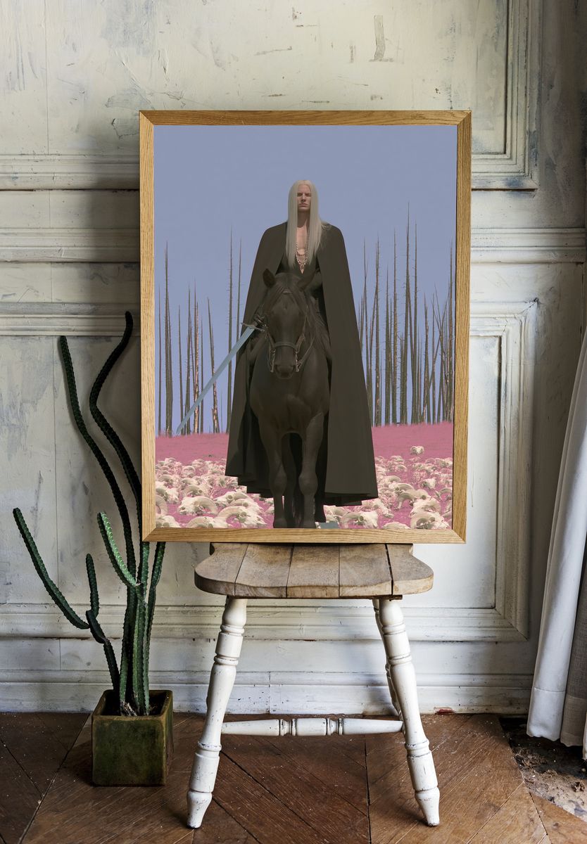 Dark Rider Surrealism Poster. — room view 1