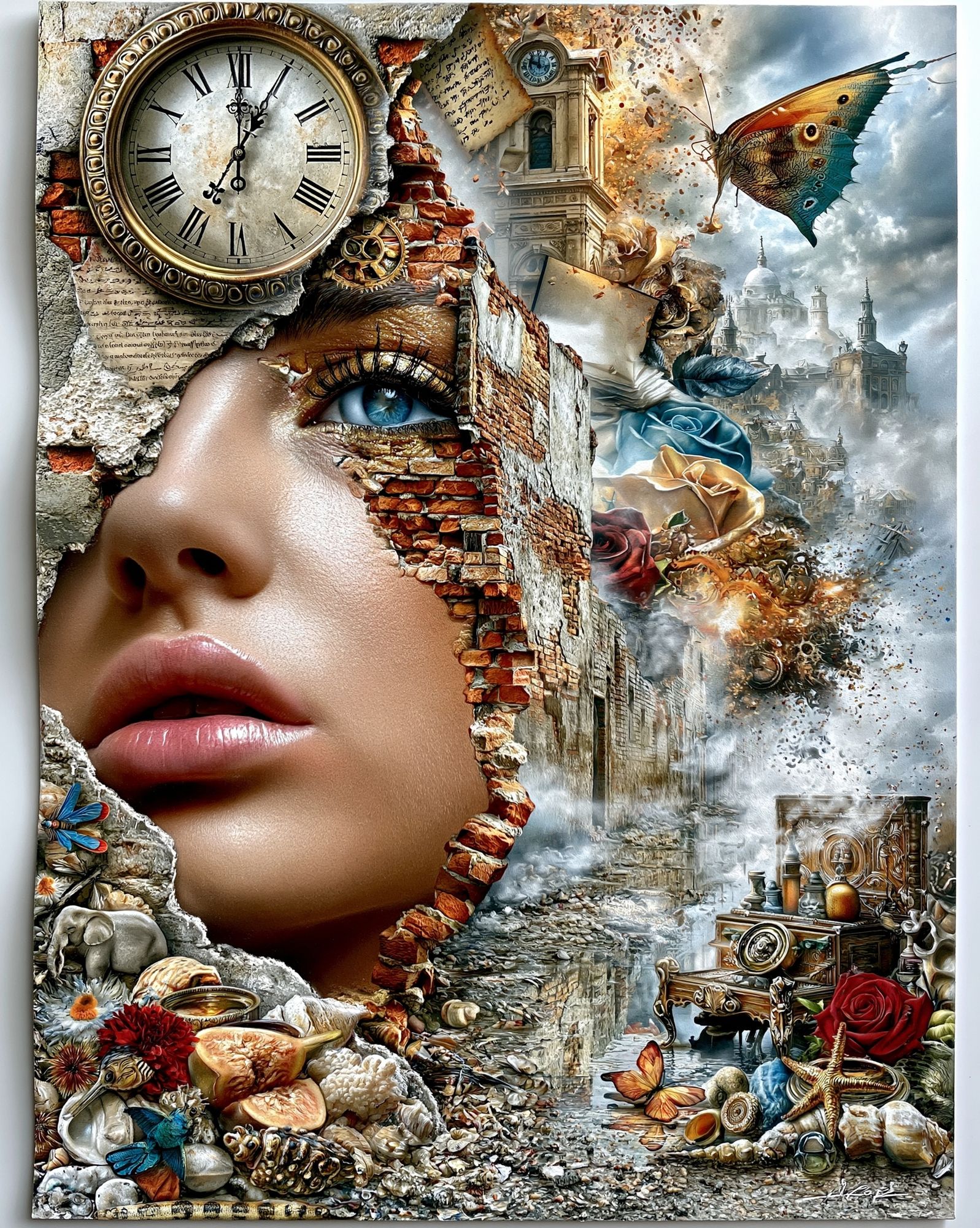 Surreal Time and Memory Poster. poster detail