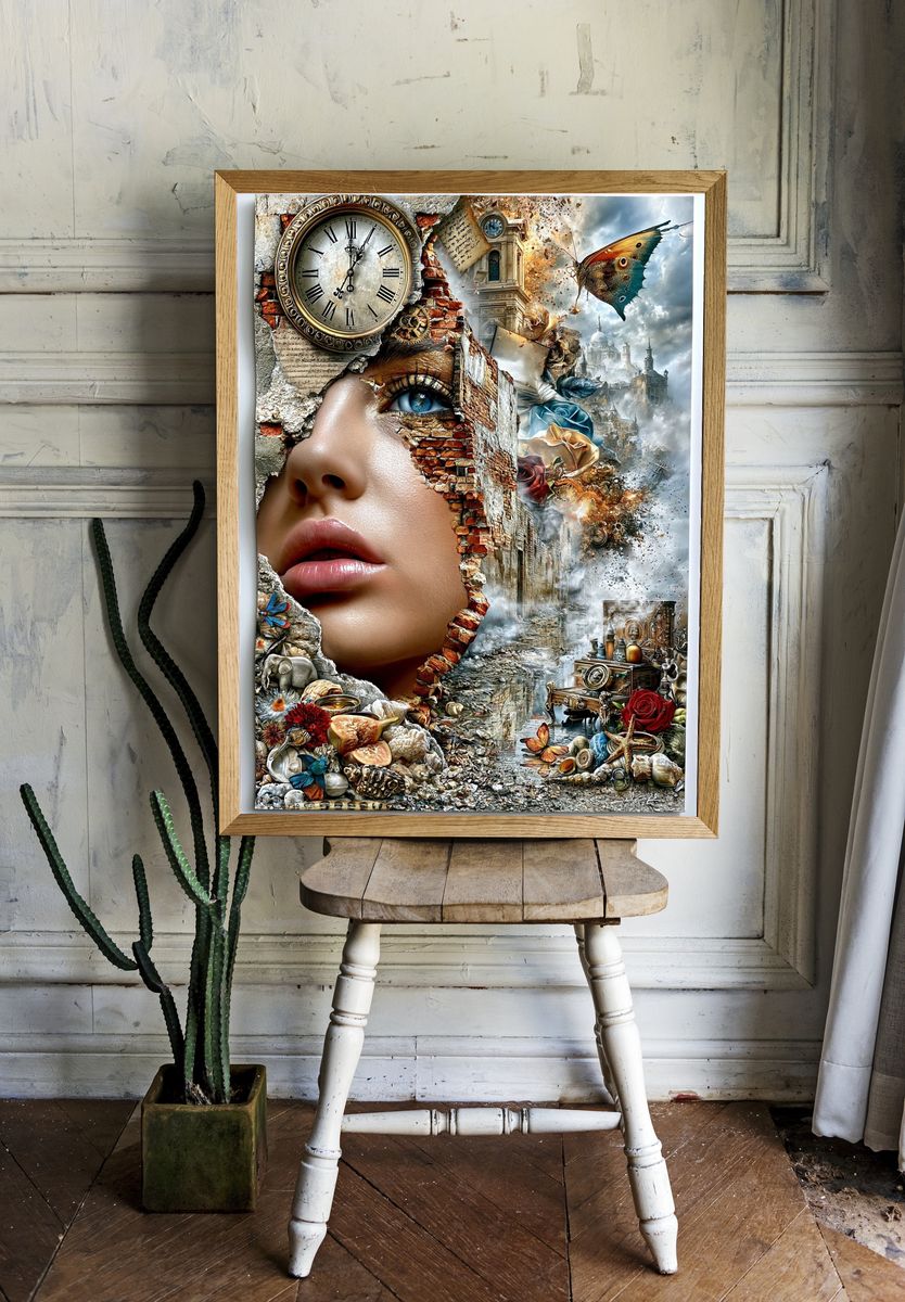 Surreal Time and Memory Poster. — room view 1