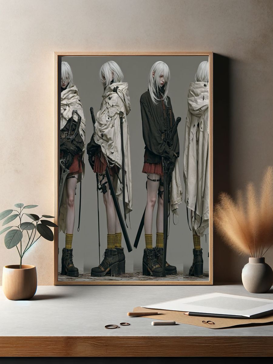 Cyberpunk Fashion Figure Poster. — room view 2