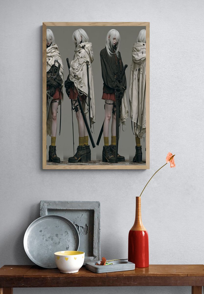 Cyberpunk Fashion Figure Poster. — room view 3
