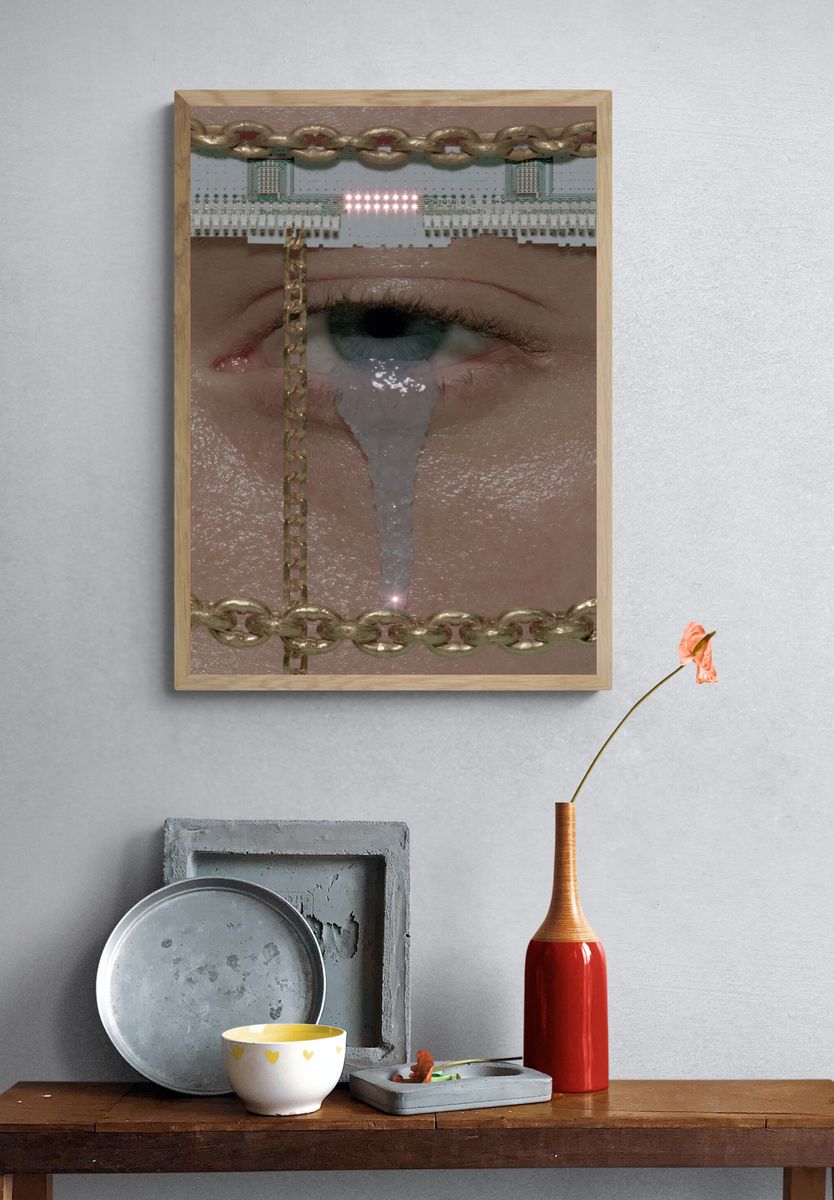 Cyber Eye Surrealism Poster. — room view 3