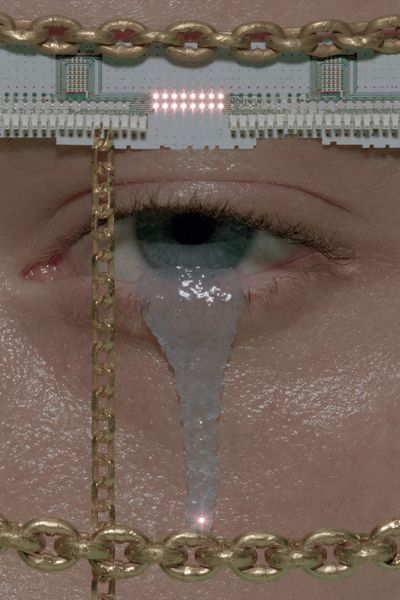 Cyber Eye Surrealism Poster. poster