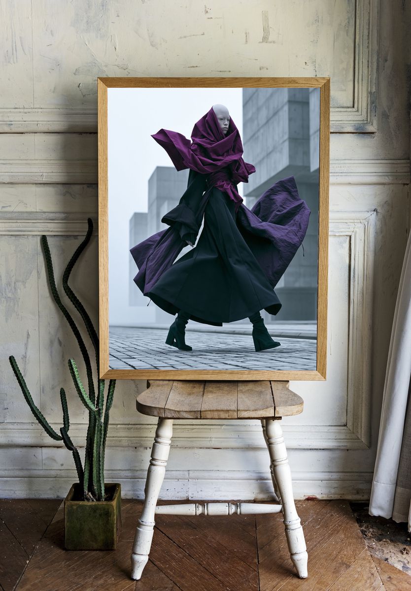 Avant-Garde Fashion Figure Poster. room preview