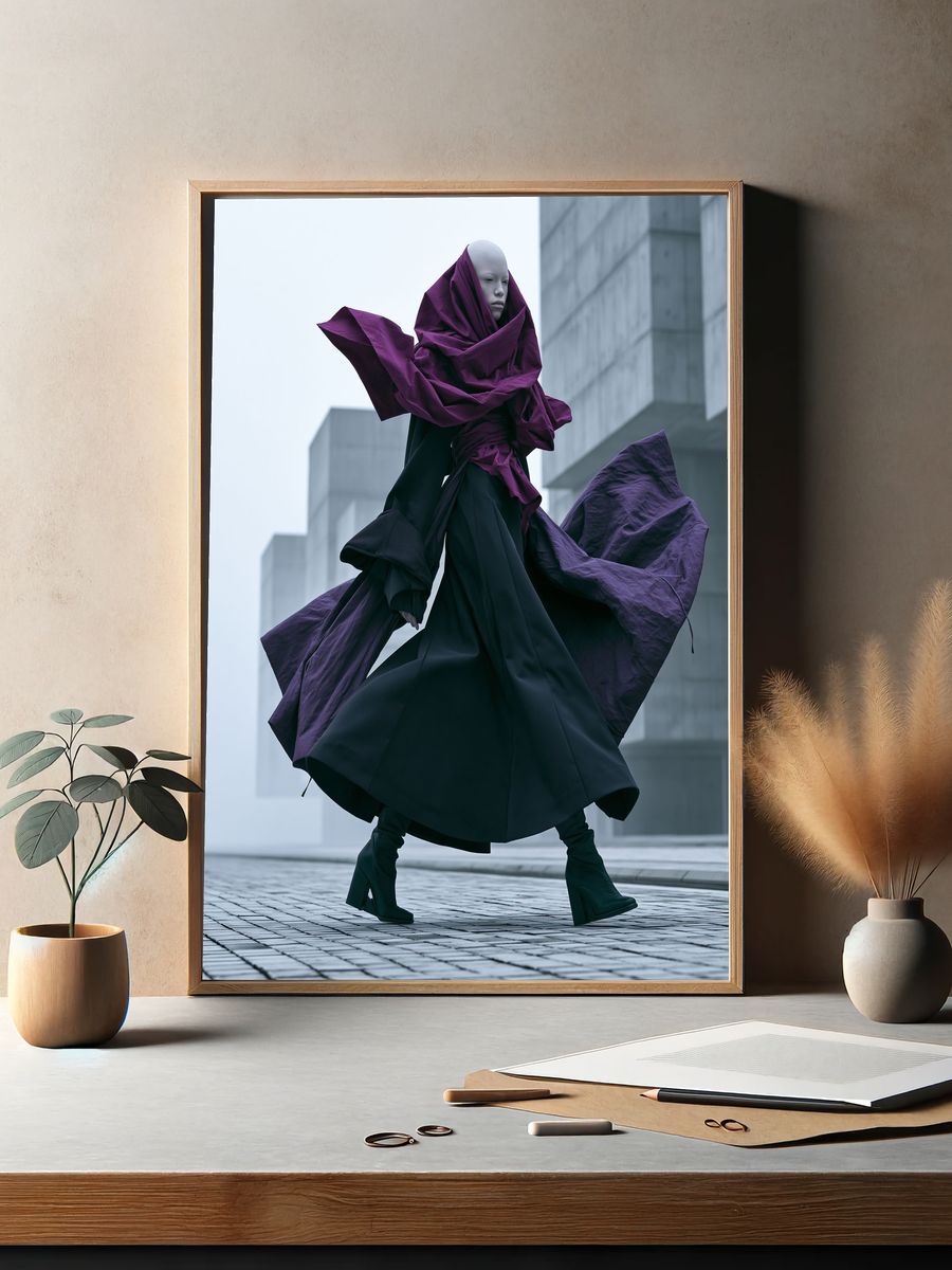 Avant-Garde Fashion Figure Poster. — room view 2
