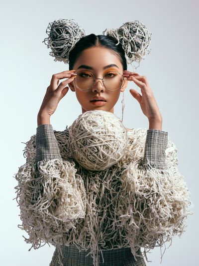 Avant-Garde Portrait Fashion Print. poster
