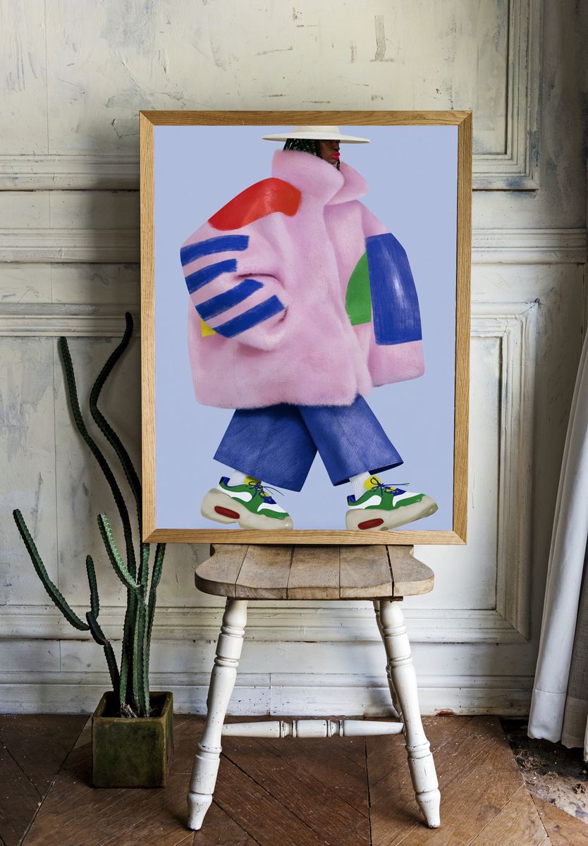 Avant-Garde Fashion Portrait Poster. — room view 1