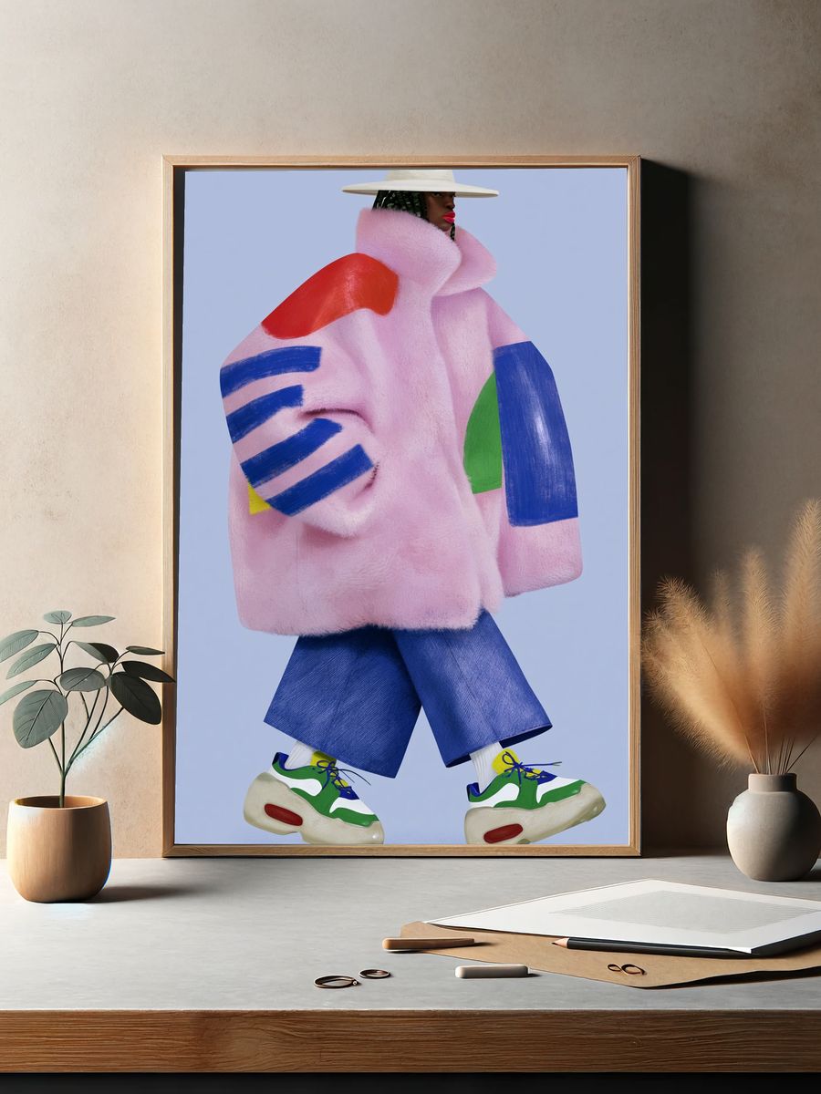 Avant-Garde Fashion Portrait Poster. — room view 2
