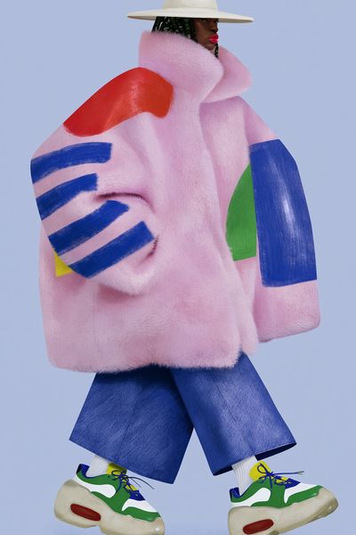 Avant-Garde Fashion Portrait Poster. poster