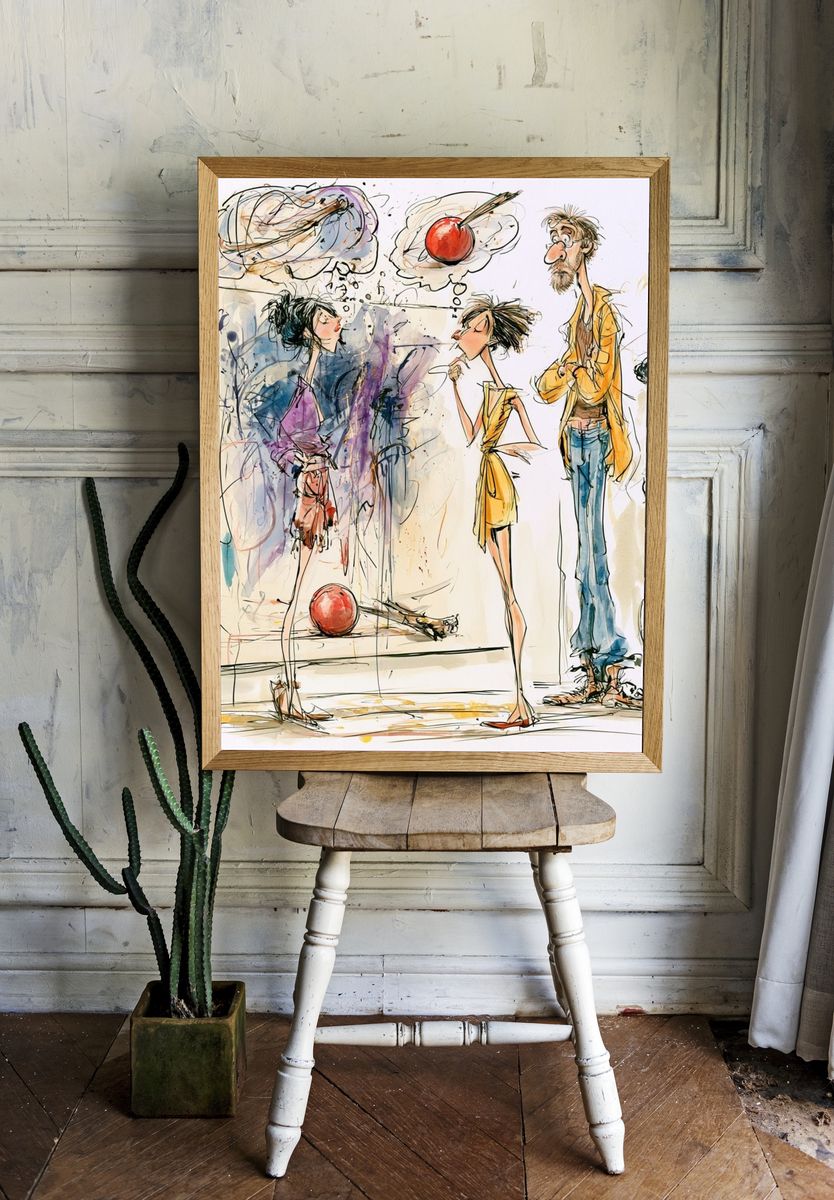Fashion Sketch Conversation Poster. — room view 1