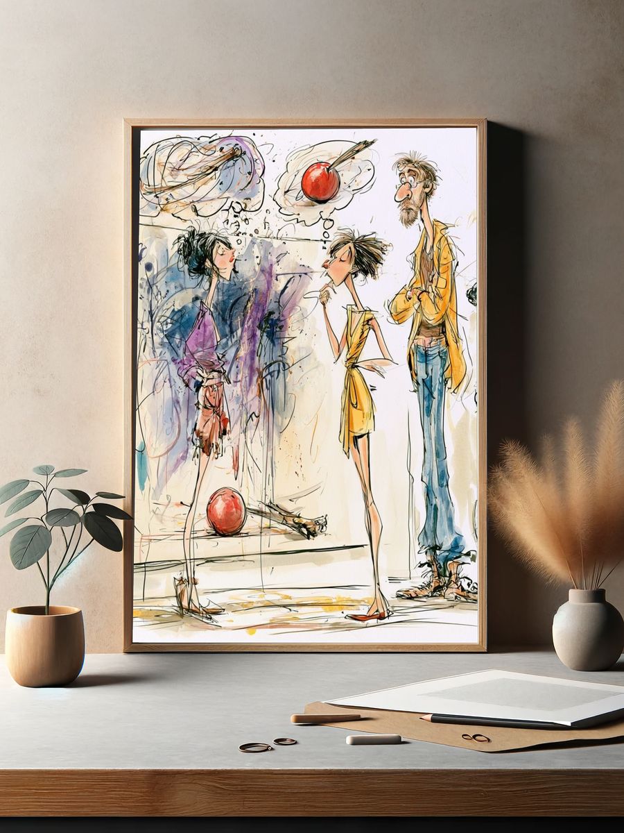 Fashion Sketch Conversation Poster. — room view 2