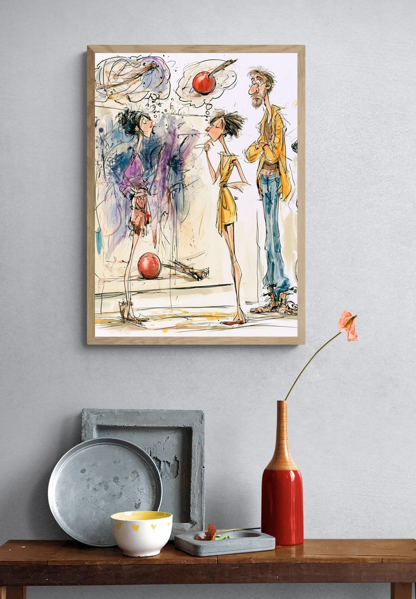 Fashion Sketch Conversation Poster. — room view 3