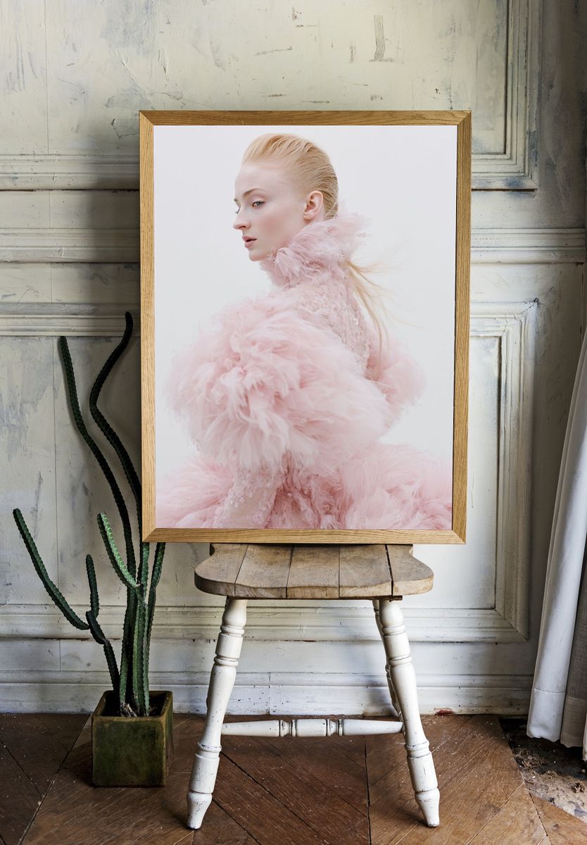 Pink Couture Portrait Poster. — room view 1