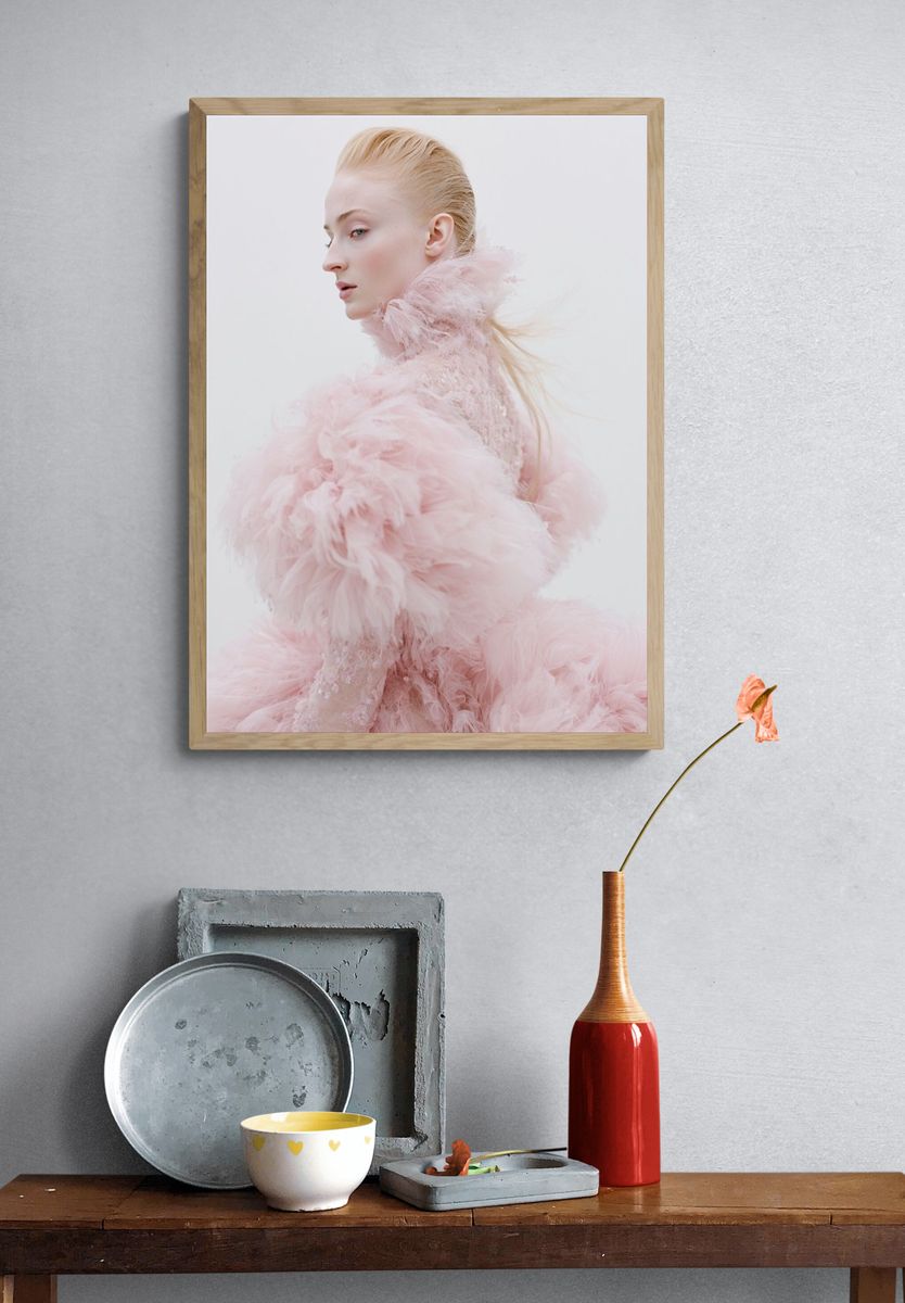 Pink Couture Portrait Poster. — room view 3