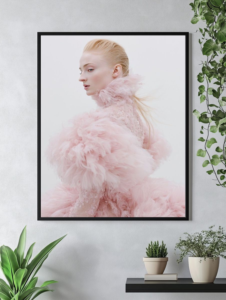 Pink Couture Portrait Poster. — room view 4