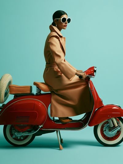 Fashion Scooter Portrait Poster. poster