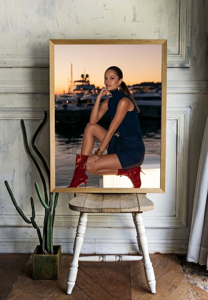 Yacht Marina Sunset Fashion Poster. — room view 1