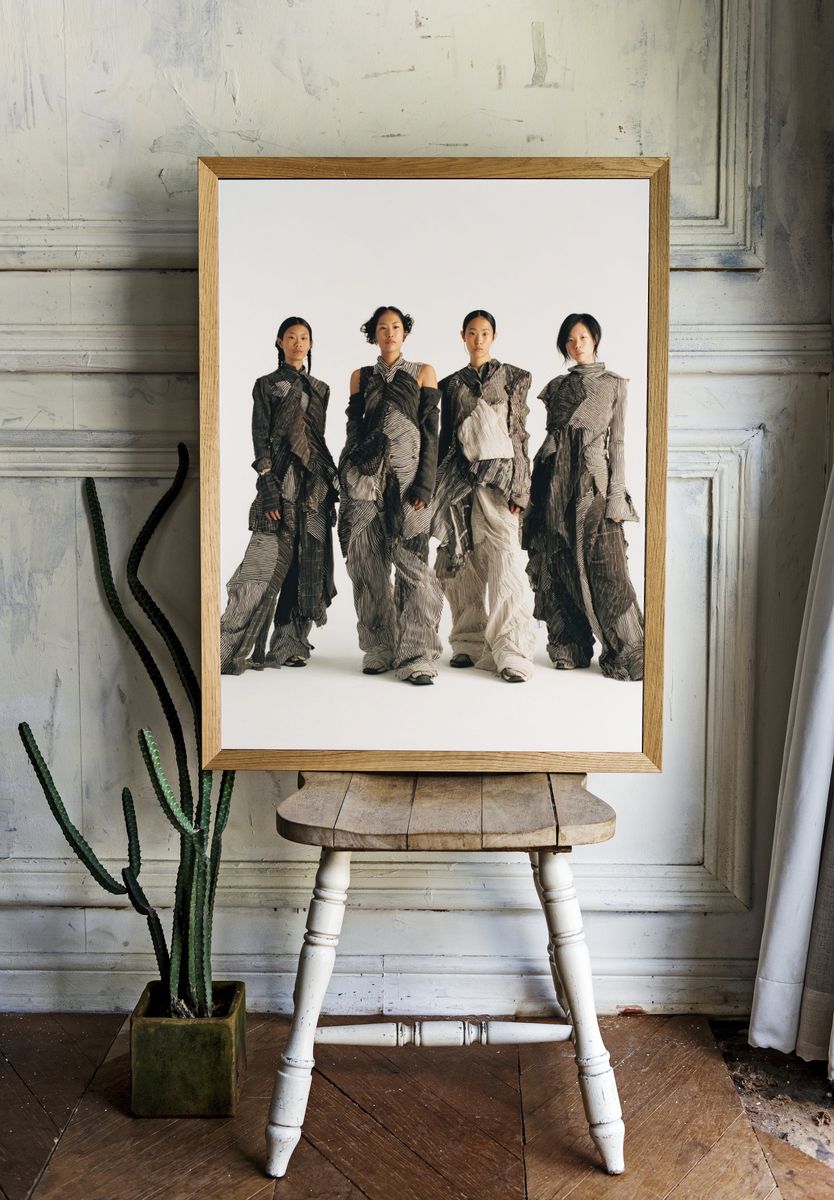 Avant-Garde Fashion Portrait Poster. room preview