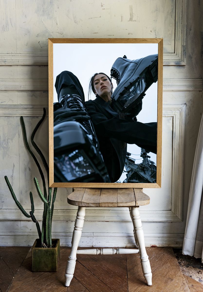 Avant-Garde Fashion Portrait Poster. room preview