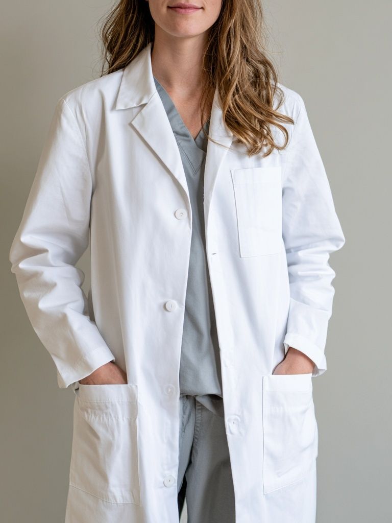 White Lab Coat Fashion Poster. poster detail