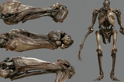 Anatomical Skeleton Study Print.