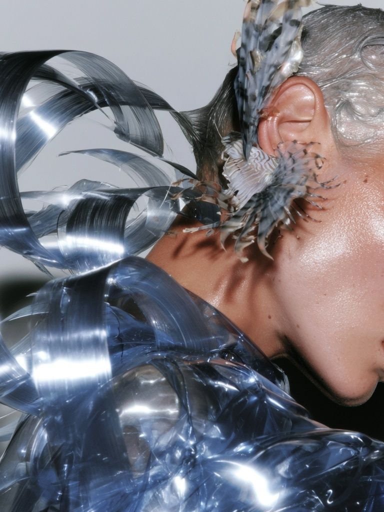 Futuristic Fashion Portrait Poster. poster detail