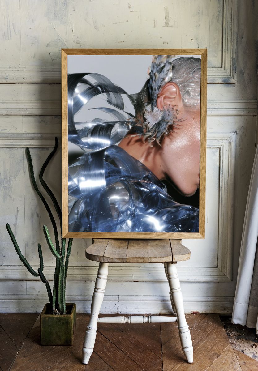 Futuristic Fashion Portrait Poster. room preview